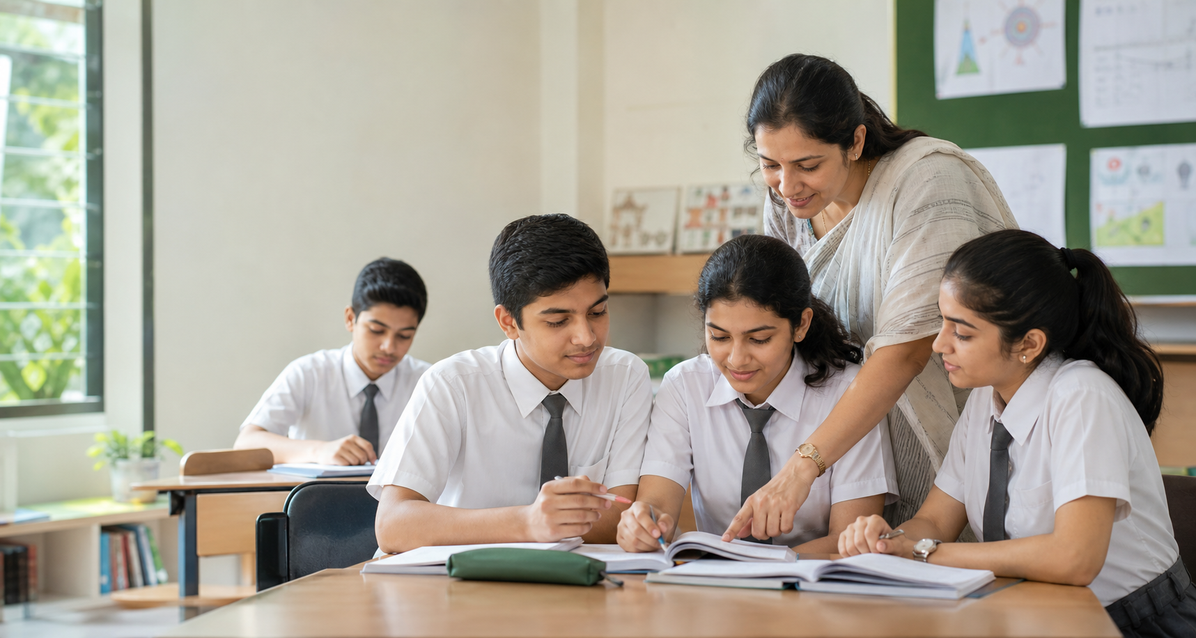 Holy Angels students in an academic activity